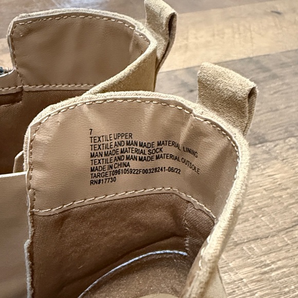 Universal Thread Light Tan Suede Ankle Boots - Picture 2 of 7